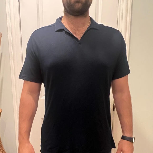 Men’s Theory XL polo, navy blue - Picture 1 of 4